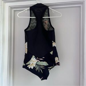 Billabong Black Floral One-Piece springsuit